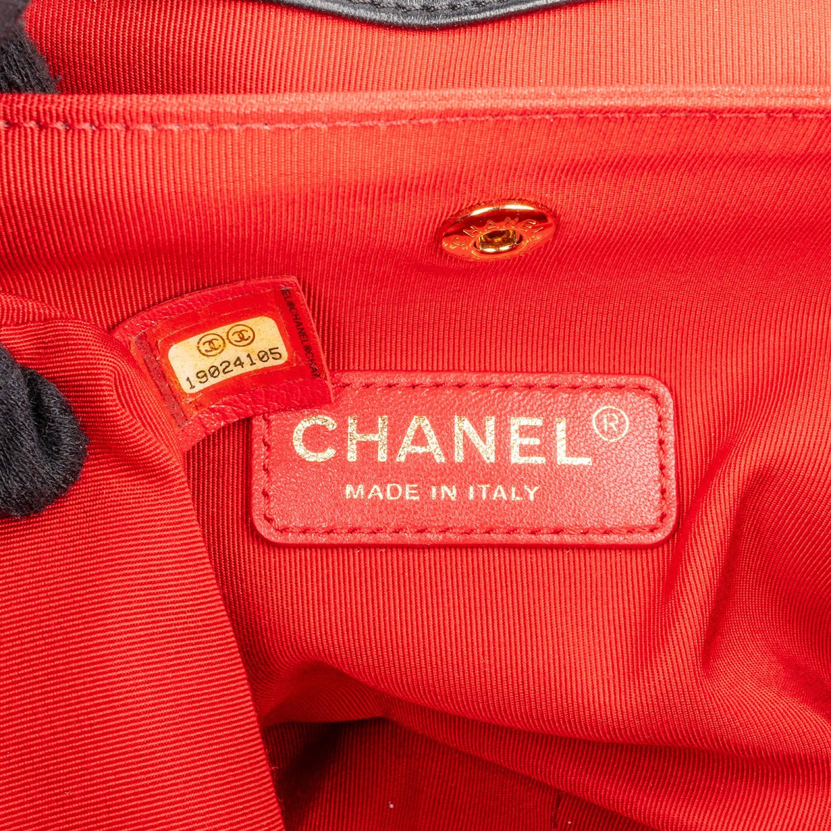 Chanel Striped Baumwolle Single Flap Umhängetasche, Bild 14 von 14