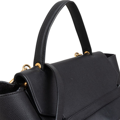 Céline Black Grained Calfskin Belt Handbag