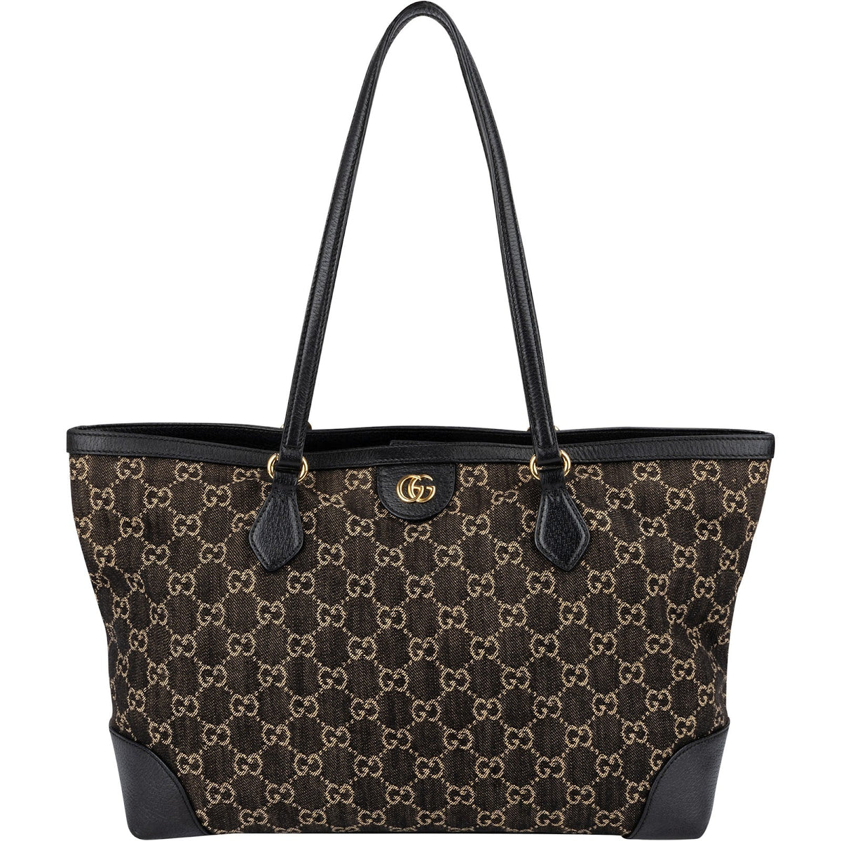 Gucci Monogram GG Denim Ophidia tote schoudertas