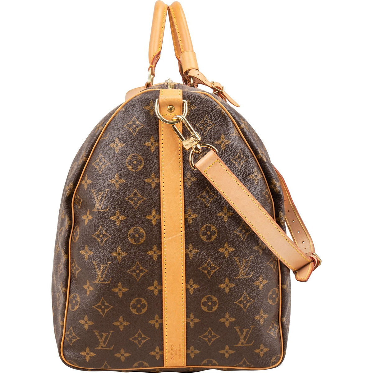 Borsa da viaggio Louis Vuitton Keepall 60 Bandoulière in tela Monogram