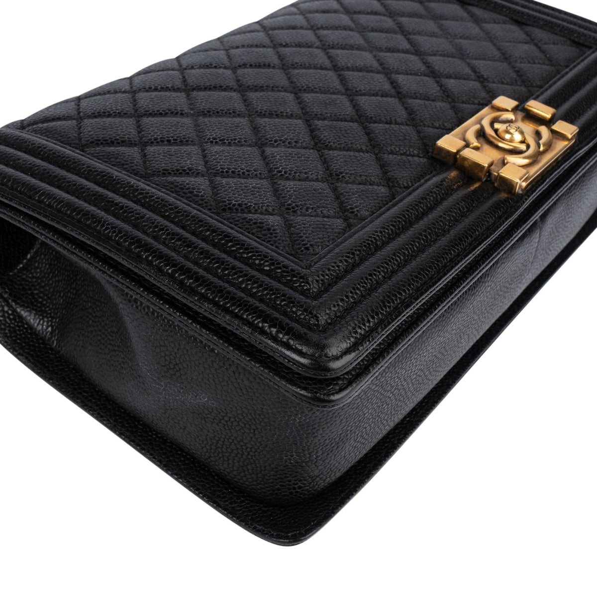 Chanel Caviar Leder Boy Single Flap Umhängetasche, Bild 7 von 14