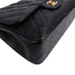 Chanel Quilted Caviar Leather Palladium Jumbo Double Flap Crossbody Bag