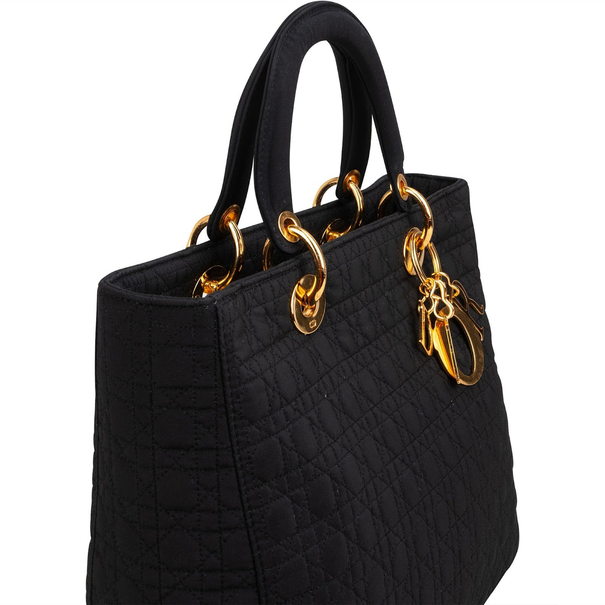 Bolso Lady Dior de nylon acolchado con motivo Cannage de Christian Dior