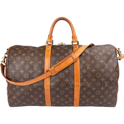Louis Vuitton Monogram Canvas Keepall 50 Bandoulière Travel Bag