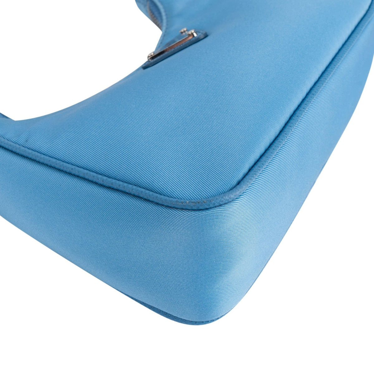 Prada Blue Nylon Triangle Re-Edition Crossbody Bag