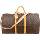 Borsa da viaggio Louis Vuitton Keepall 60 Bandoulière in tela Monogram