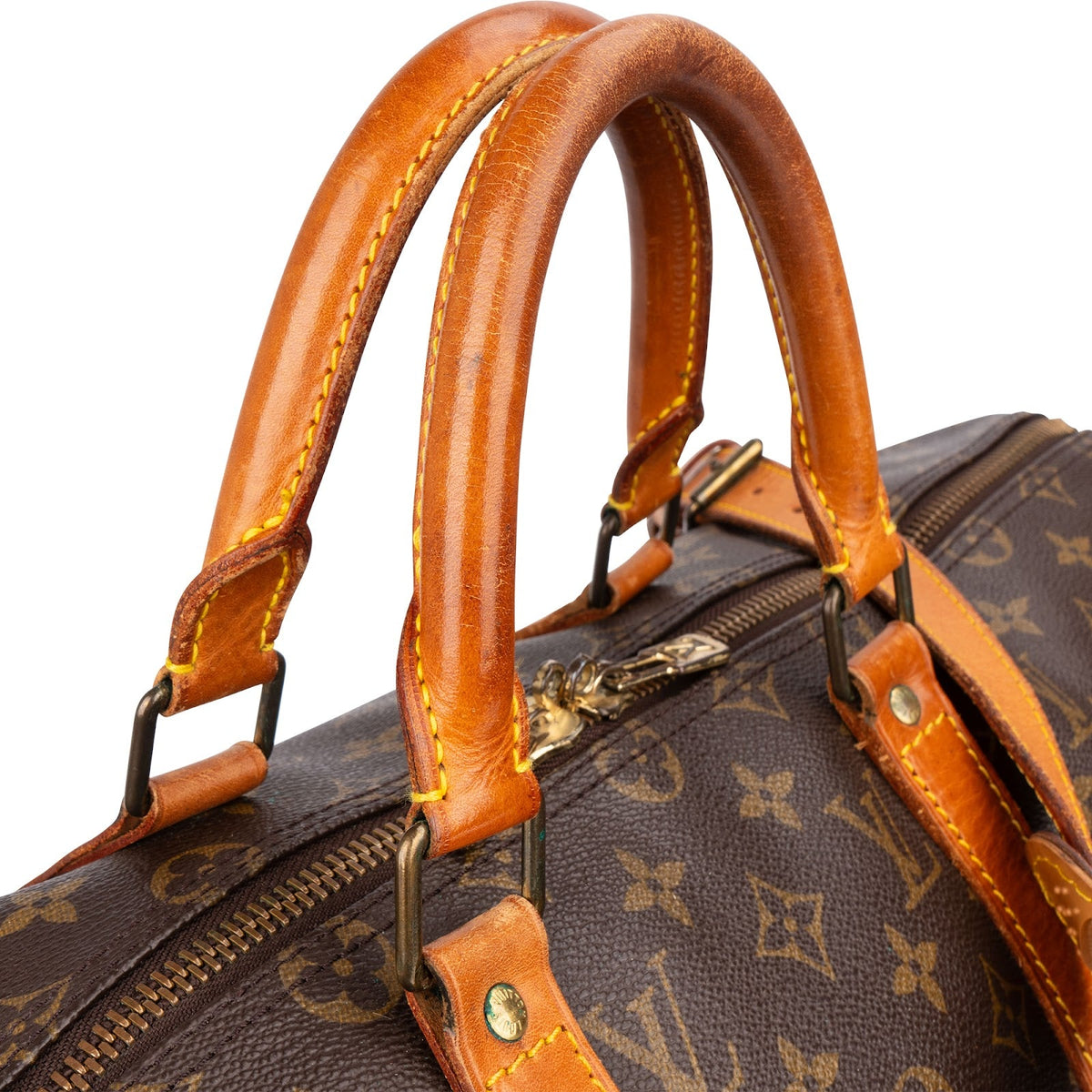 Borsa da viaggio Louis Vuitton Keepall 50 Bandoulière in tela Monogram
