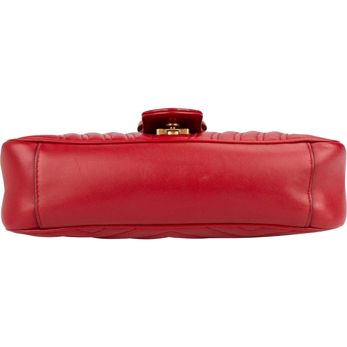 Sac à bandoulière Gucci Marmont GG Small à rabat en cuir matelassé rouge