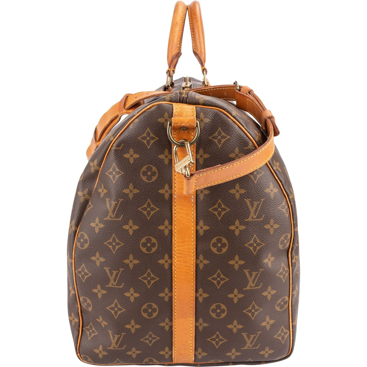 Borsa da viaggio Louis Vuitton Keepall 60 Bandoulière in tela Monogram