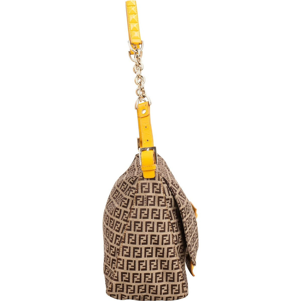 Fendi Zucca FF Canvas Studded Mamma Hobo Schultertasche, Bild 4 von 12