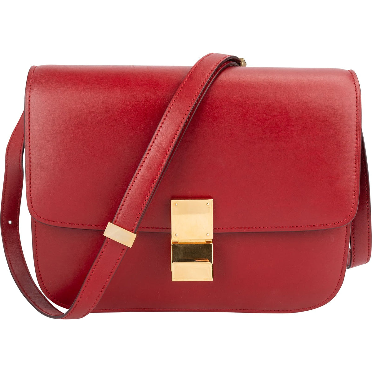 Borsa a tracolla media classica Celine in pelle Boxcalf