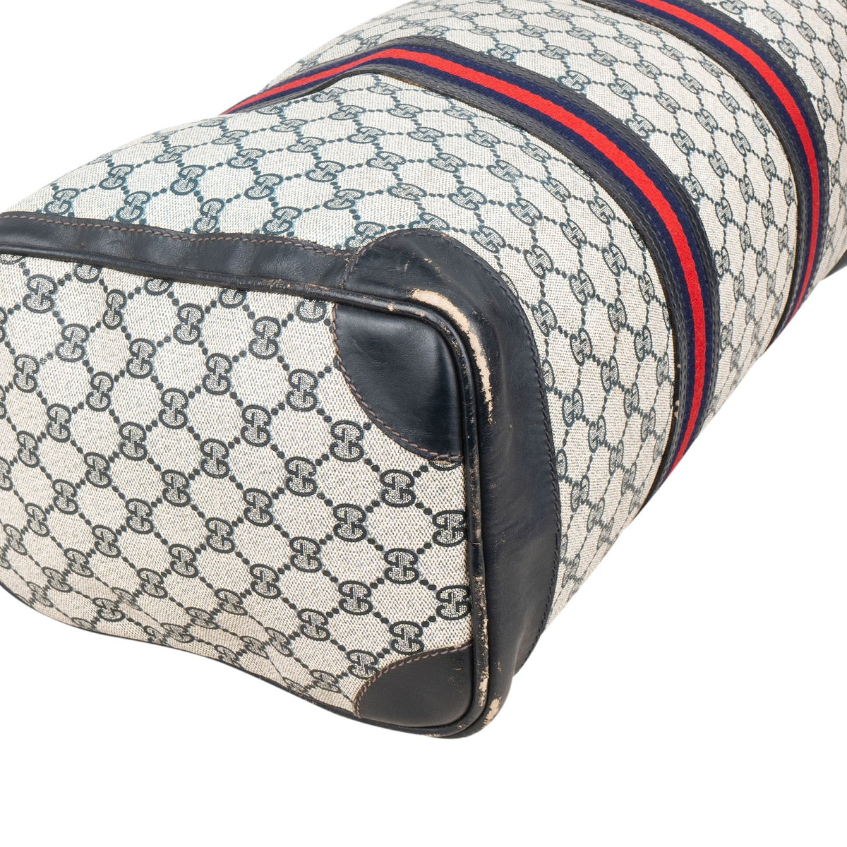 Gucci Monogram GG Supreme Web Boston Reisetasche, Bild 7 von 9