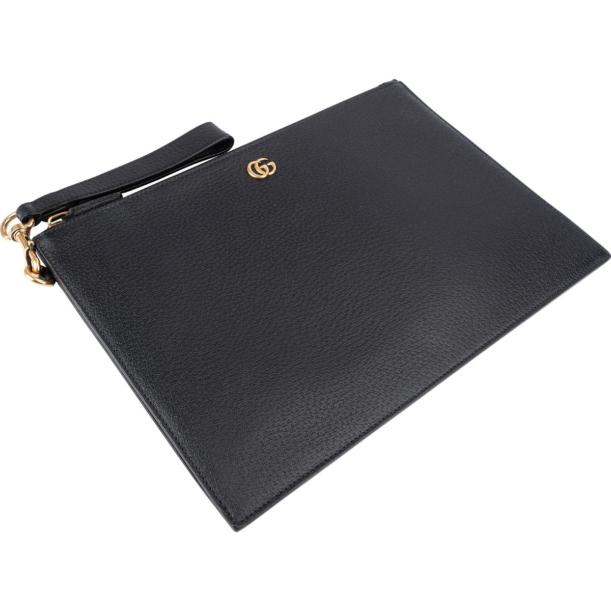 Pochette GG Marmont in pelle con monogramma Gucci