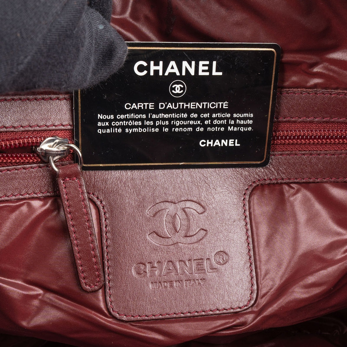 Borsa tote Chanel Coco Cocoon in nylon trapuntato