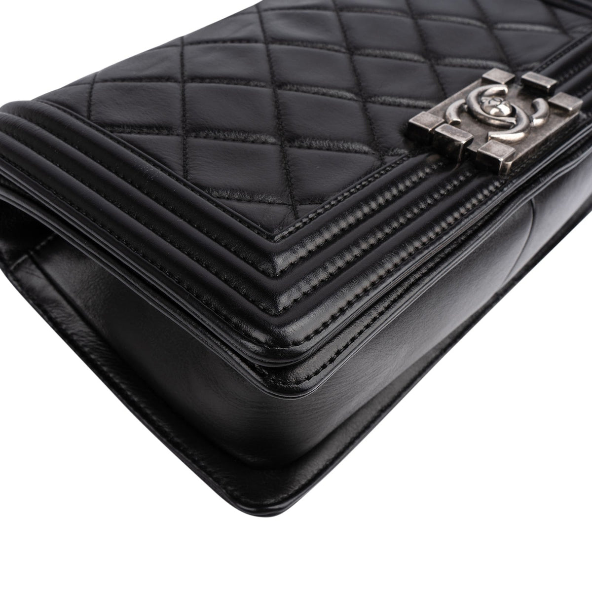 Chanel Boy Medium Single Flap aus gestepptem Lammleder – Ansicht 7