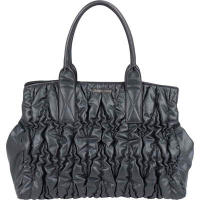 Miu Miu Grey Matelassé Nappa Leather Tote Handbag