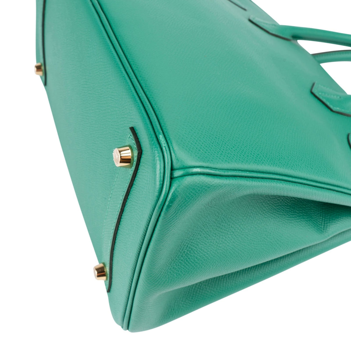 Borsa Birkin 30 Hermès in pelle Epsom color Vert Vertigo con hardware oro