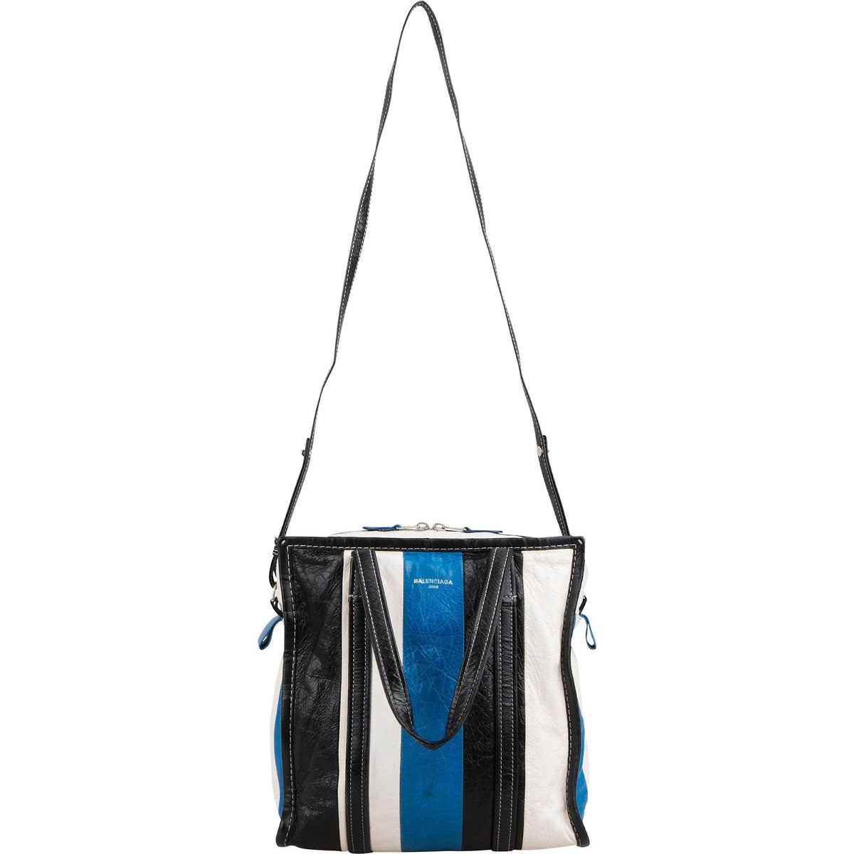 Bolso bandolera tipo tote Bazar de piel tricolor de Balenciaga