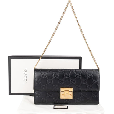 Sac à bandoulière Gucci Guccissima en cuir avec chaîne