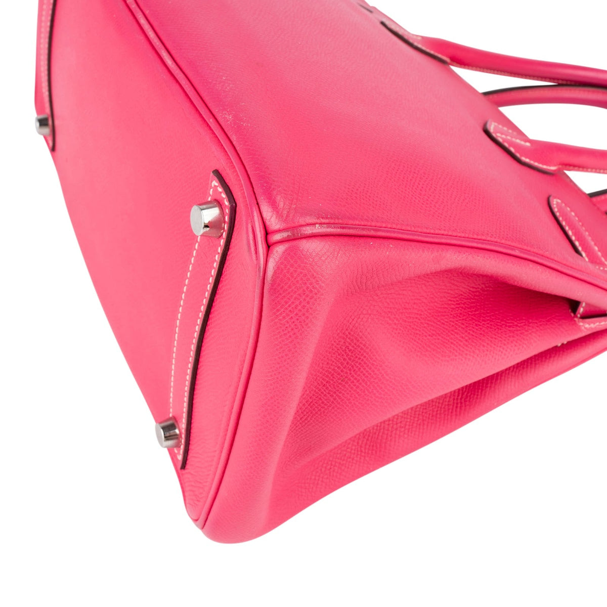 Sac à main Hermès Birkin 30 en cuir Epsom rose bonbon et bijouterie palladium