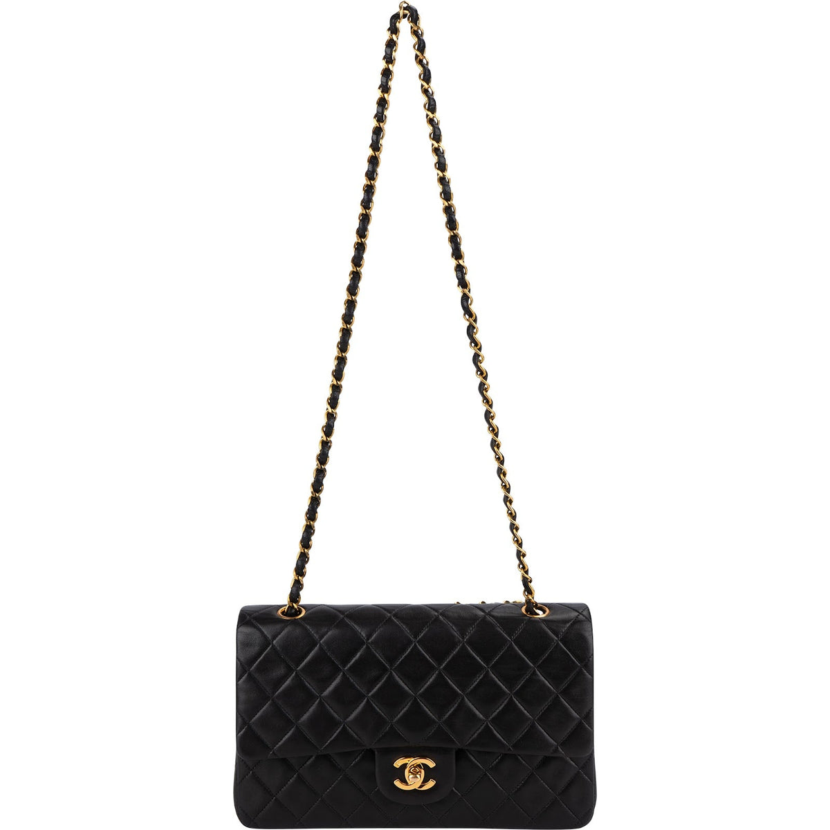 Chanel Lammleder Gold Medium Double Flap Schultertasche, Bild 11 von 15
