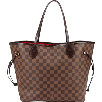 Bolso de hombro Neverfull MM de Louis Vuitton en lona Damier Ebene