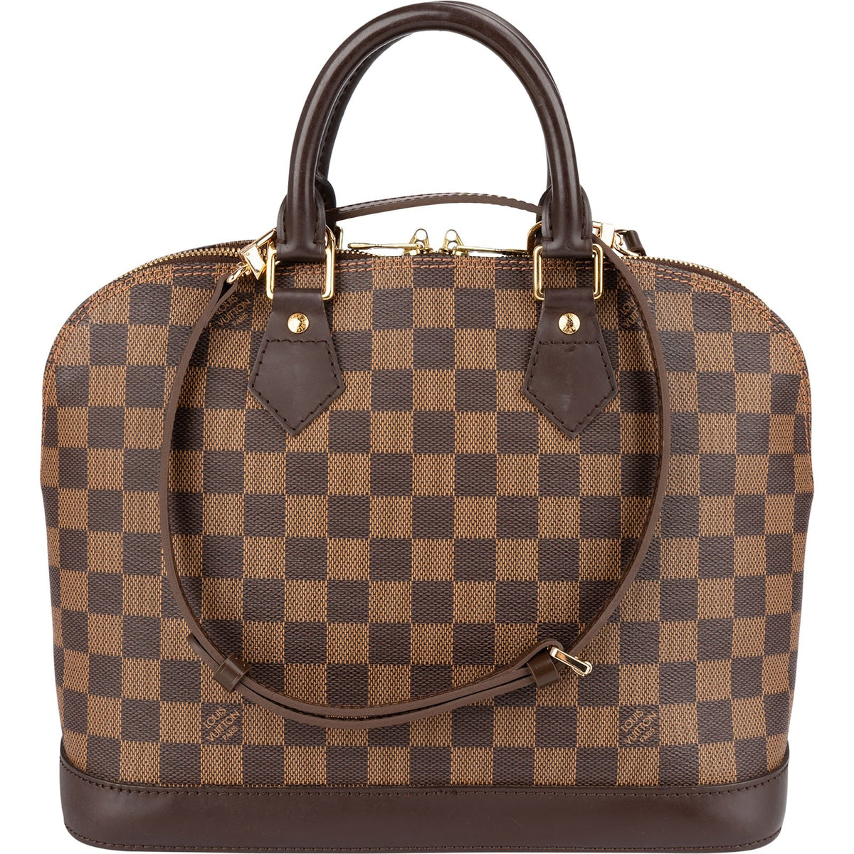 Borsa Louis Vuitton modello Alma PM in tela Monogram e Damier Ebene