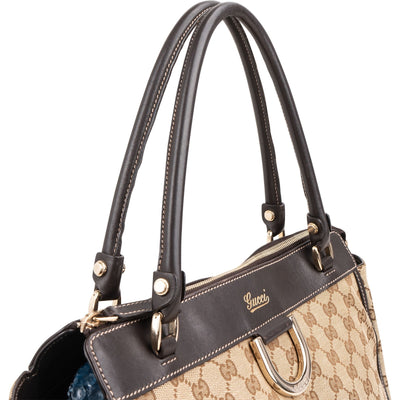 Gucci Monogram GG Canvas Abbey D-Ring Satchel Handbag