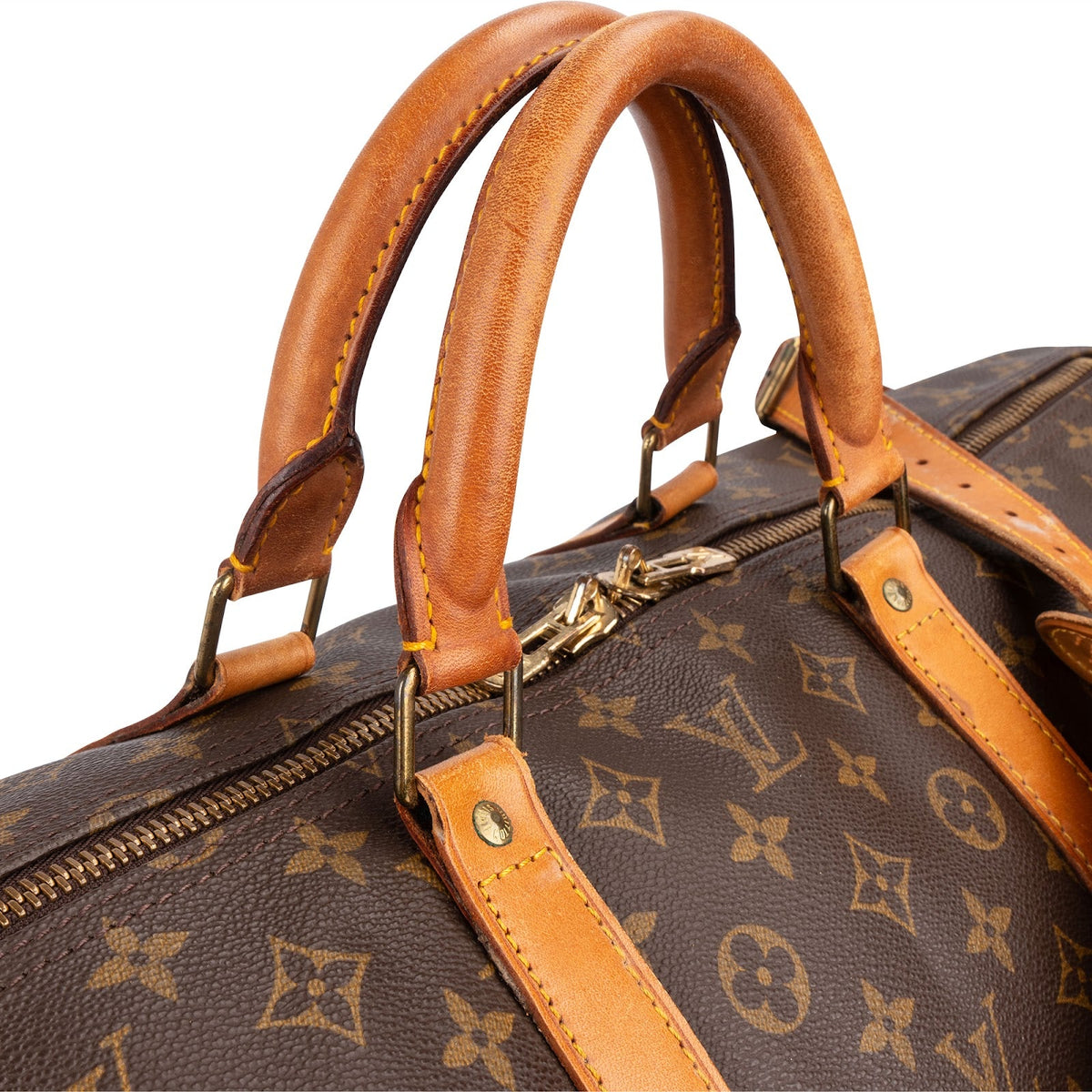 Borsa da viaggio Louis Vuitton Keepall 60 Bandoulière in tela Monogram