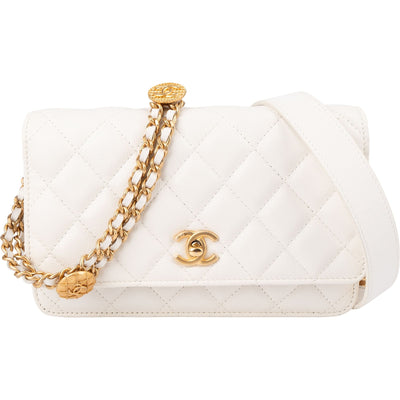 Chanel Quilted Caviar Leather Wallet On Chain Crossbody Bag