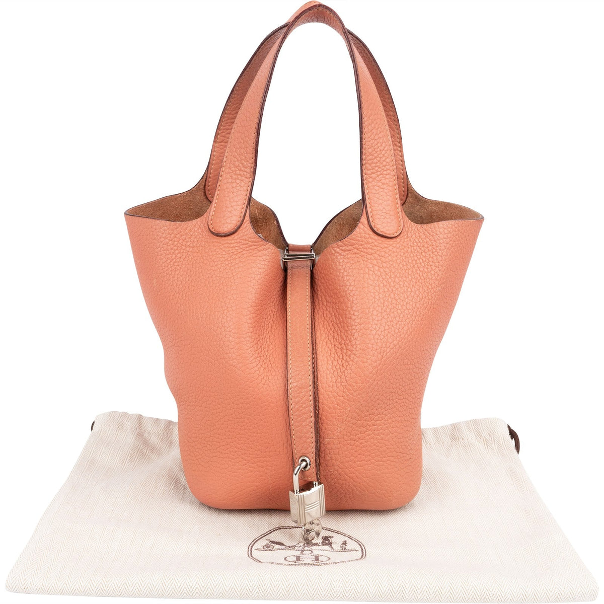 Hermès Crevette Rose Taurillon Clemence Picotin Lock 18 (PM) Handtas