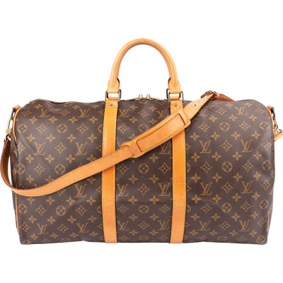 Louis Vuitton Monogram Canvas Keepall 50 Bandoulière Travel Bag