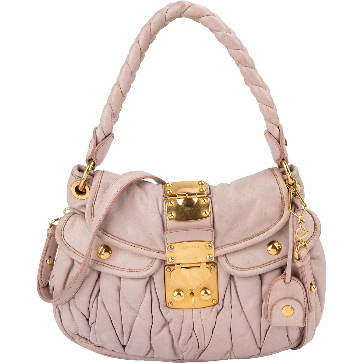 Borsa a spalla Miu Miu Small Coffer City in pelle Mappa matelassé