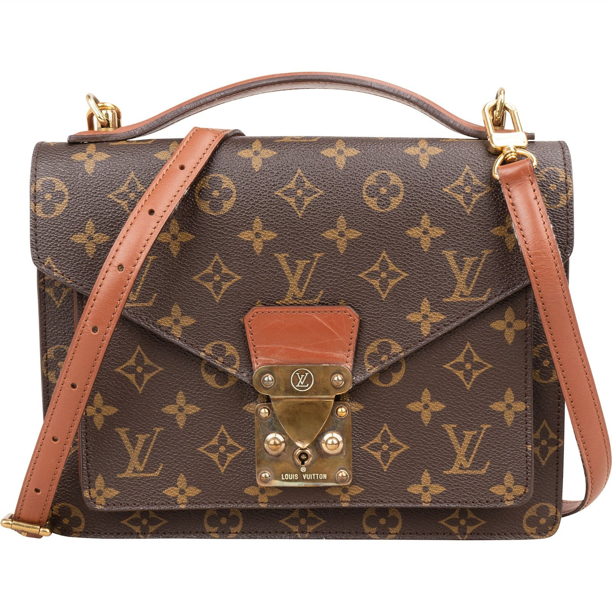 Louis Vuitton Monogram Canvas Monceau aus Monogram Canvas und Leder – Vorderansicht