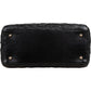 Christian Dior Black Crinkled Lambskin Small Lady Dior Handbag