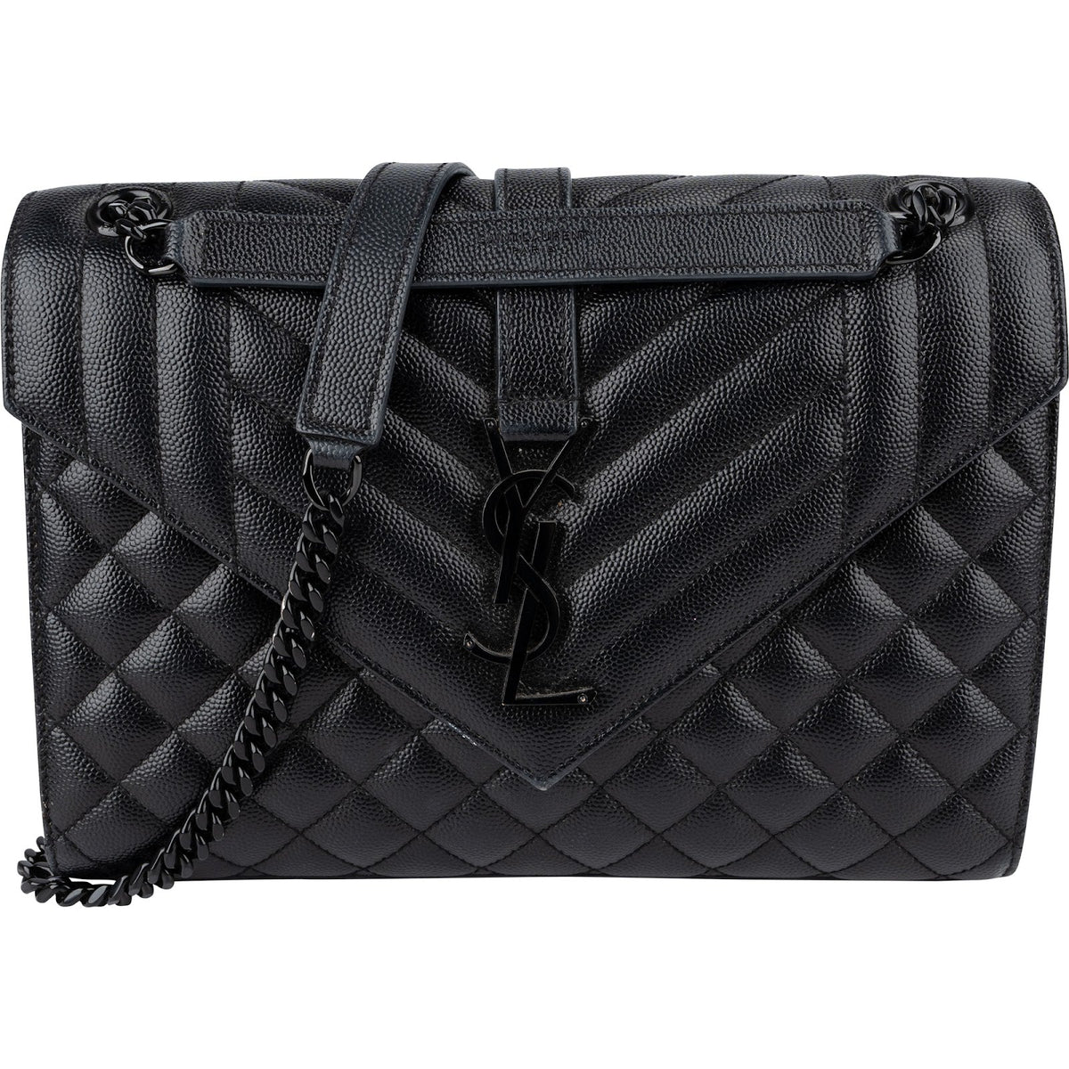 Saint Laurent Medium Envelope schoudertas van Grain de Poudre-leer
