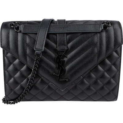 Borsa a tracolla media Envelope di Saint Laurent in pelle Grain de Poudre