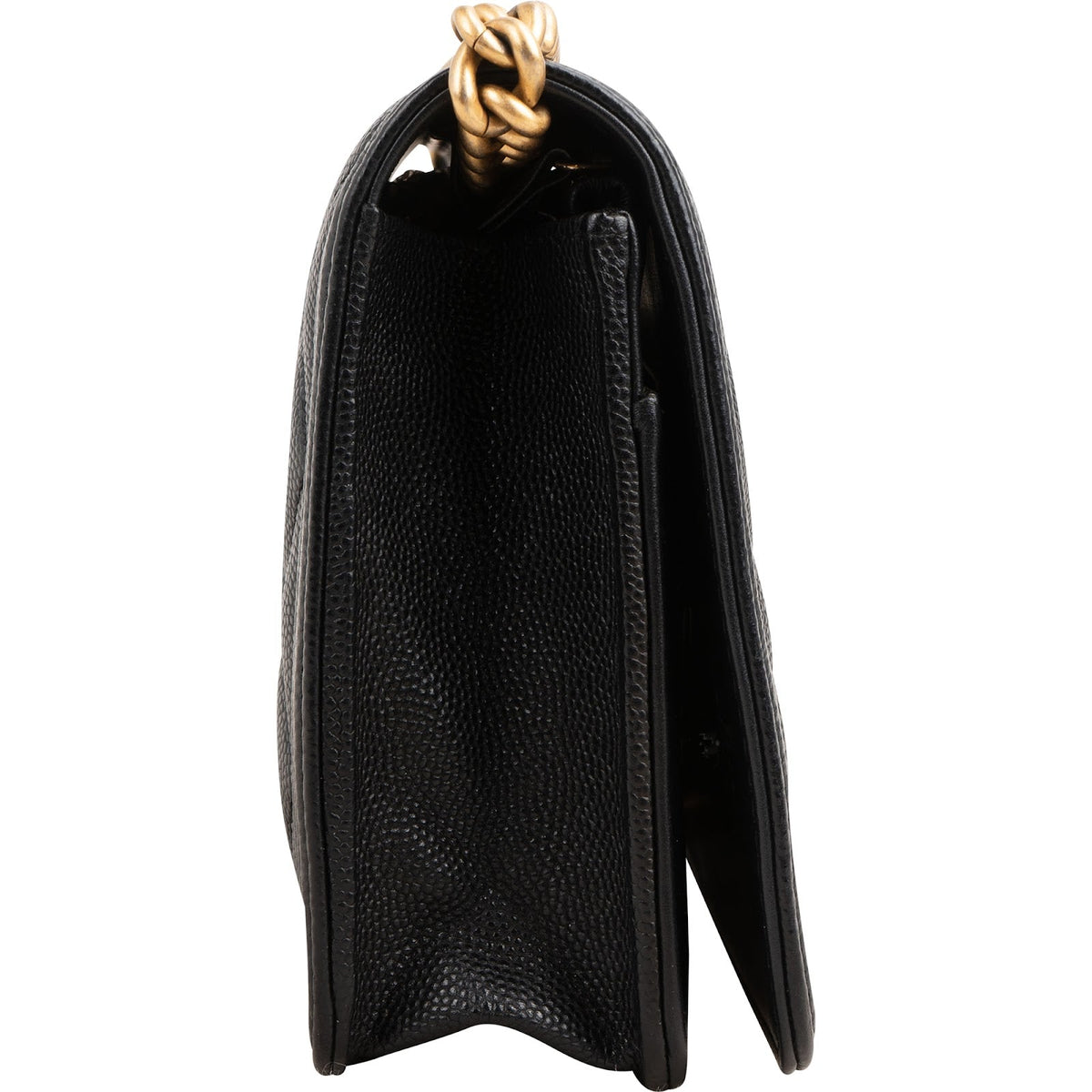 Sac bandoulière Chanel Boy Wallet on Chain en cuir caviar matelassé