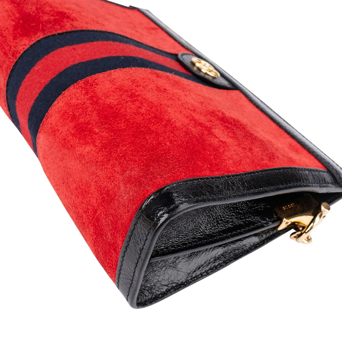 Sac bandoulière Ophidia Gucci en daim et cuir verni