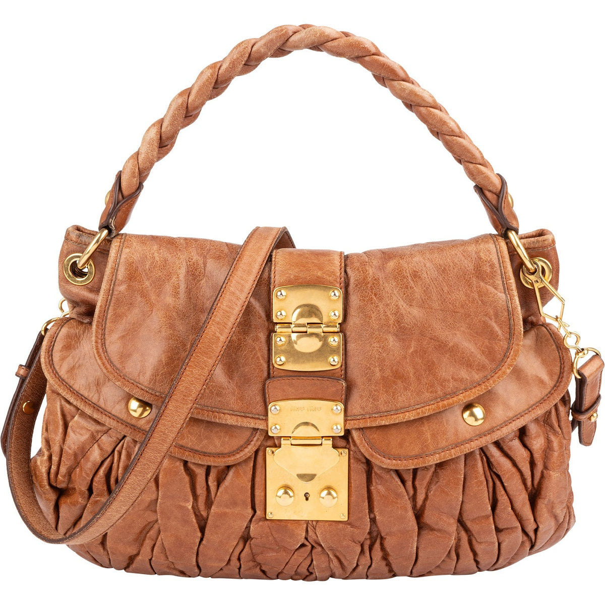 Miu Miu Coffer aus Vitello-Lux-Leder – Ansicht 4