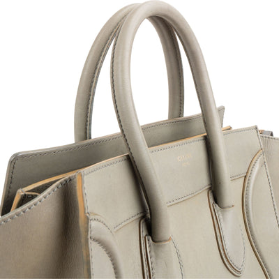 Céline Green Smooth Leather Large Luggage Handbag