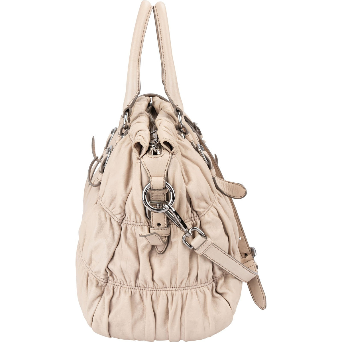 Bolso de mano Prada Gaufre Satchel en piel napa
