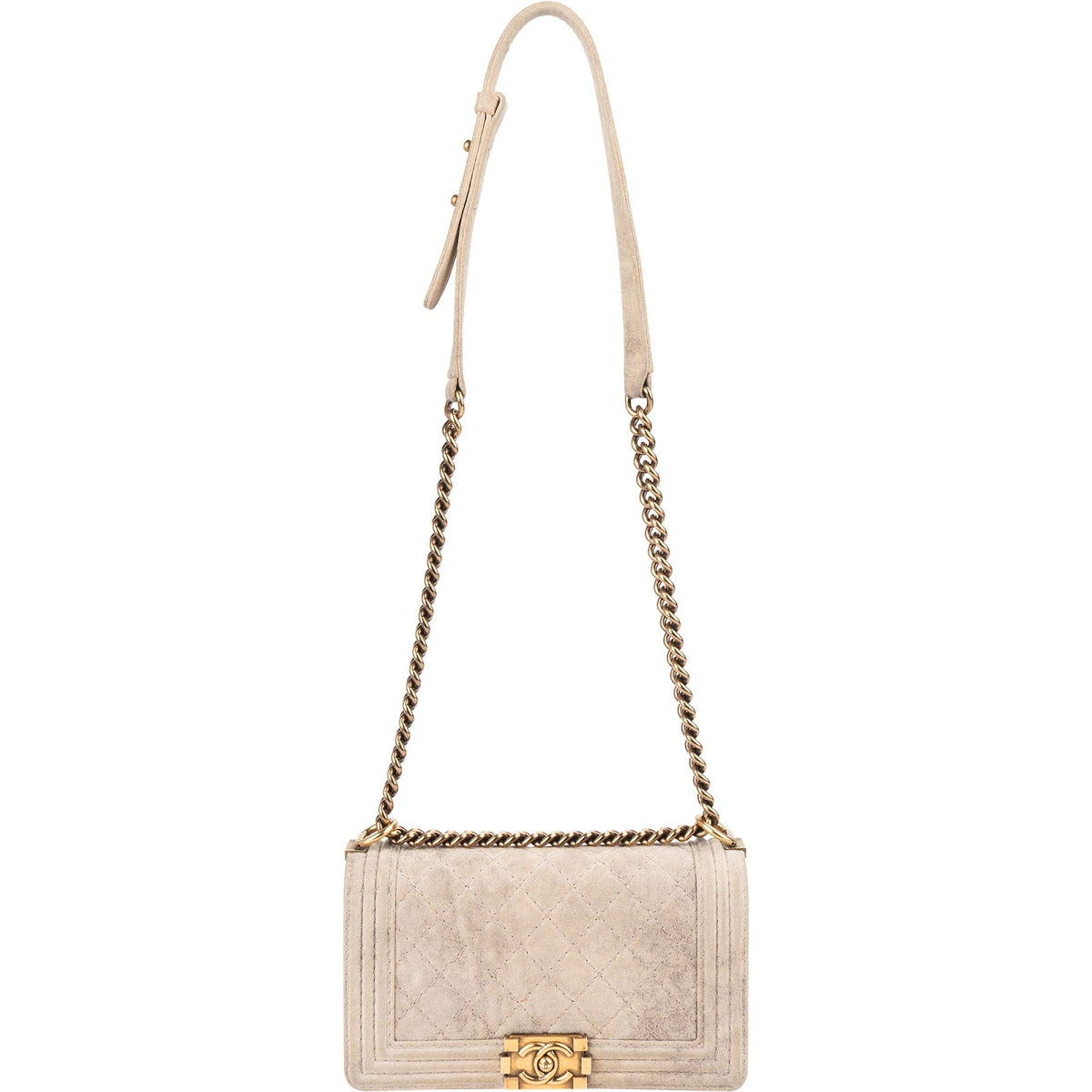 Chanel Quilted Iridescent Medium Boy Single Flap Crossbody Bag