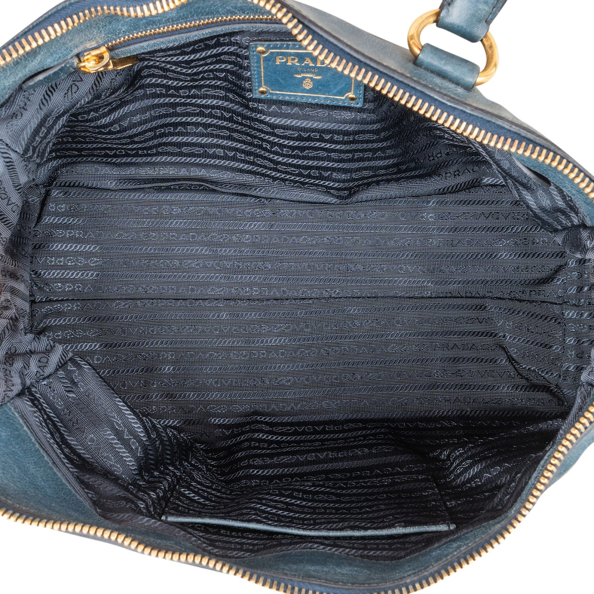 Prada Vitello Lux Leather Bauletto Handbag
