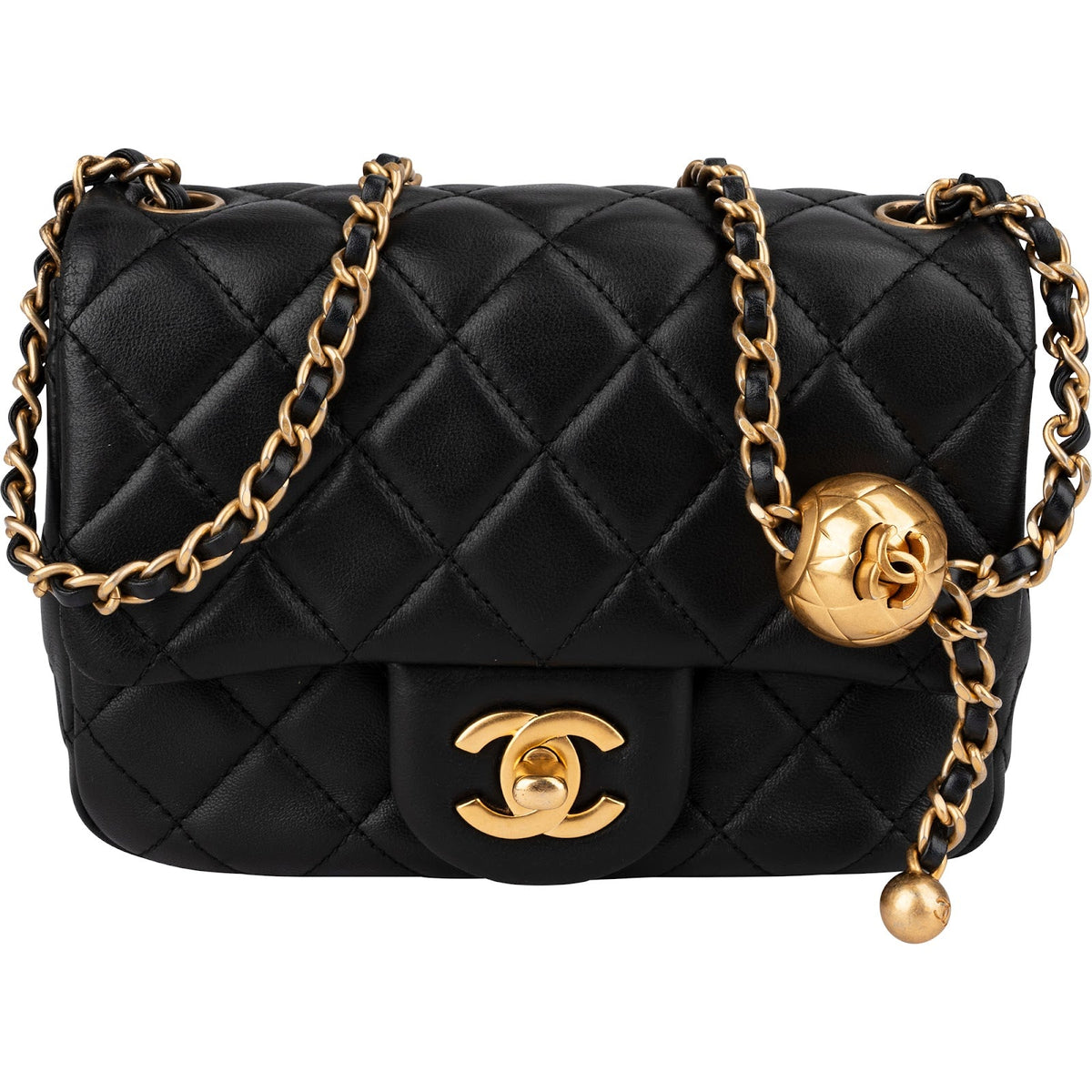 Borsa a tracolla Chanel Small Rectangular Single Flap in pelle di agnello trapuntata