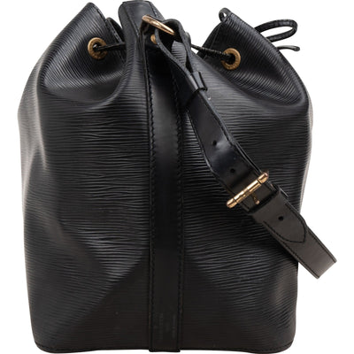 Borsa a spalla Louis Vuitton Petit Noé in pelle Epi nera