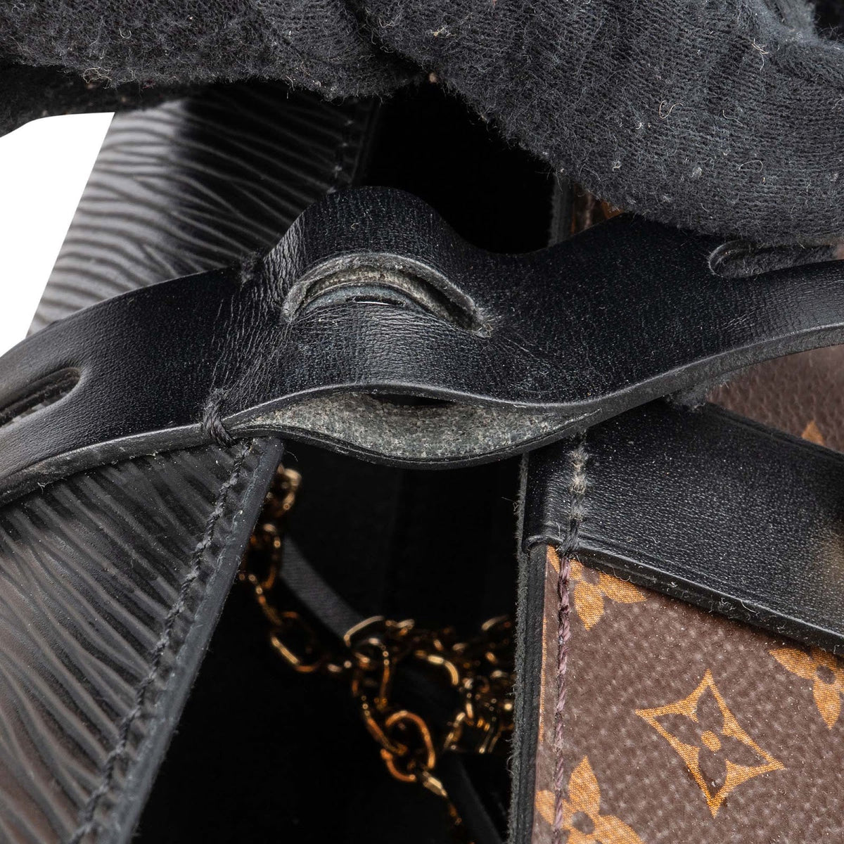 Bolso bandolera para gafas Louis Vuitton en lona Monogram y piel Epi negra