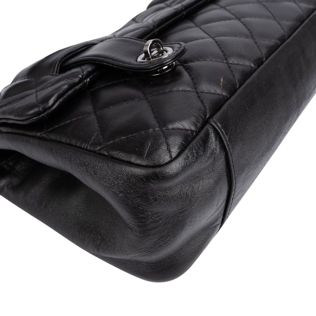 Chanel Modern Chain Accordion Single Flap aus gestepptem Lammleder – Ansicht 7