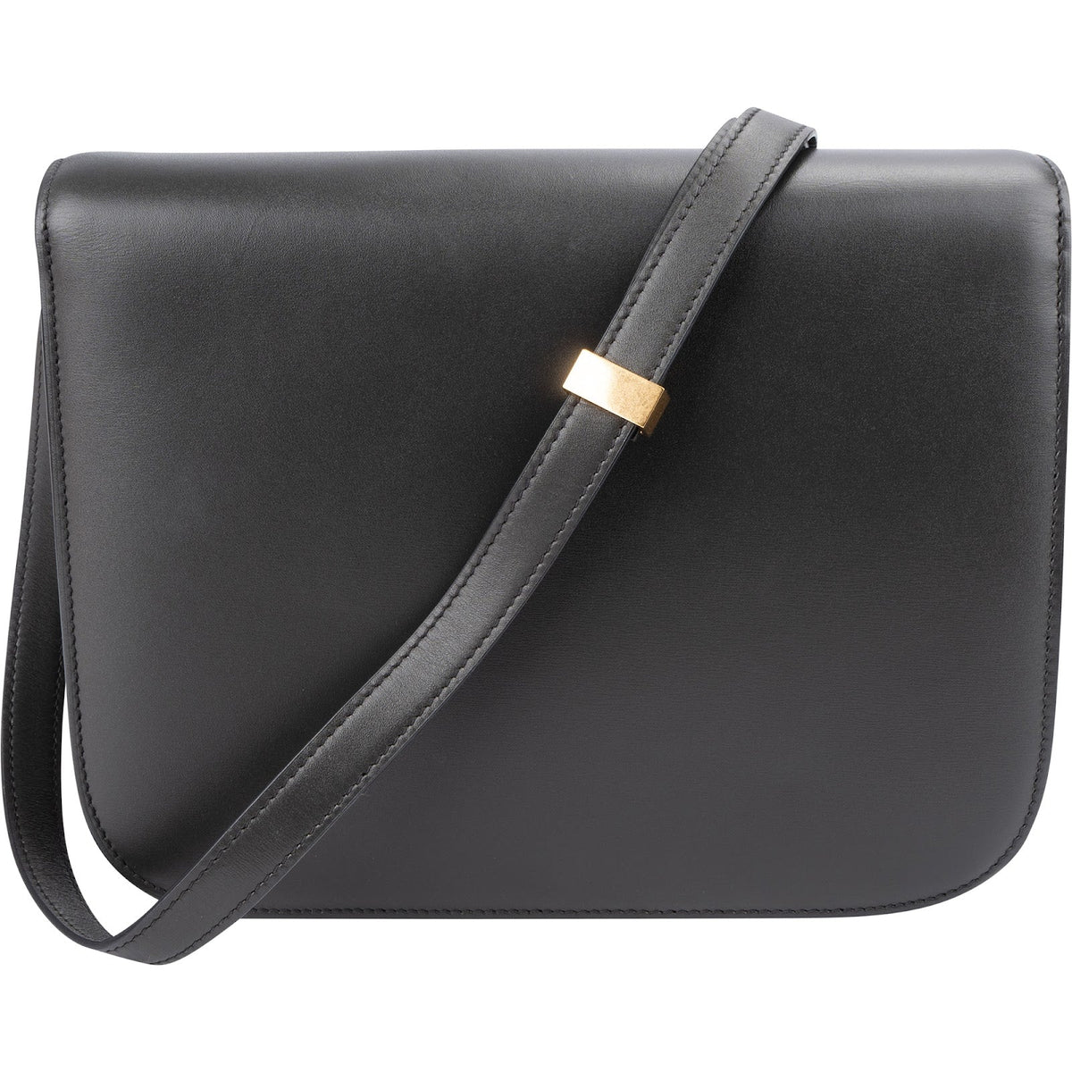 Celine Grey Calfskin Medium Classic Box Crossbody Bag