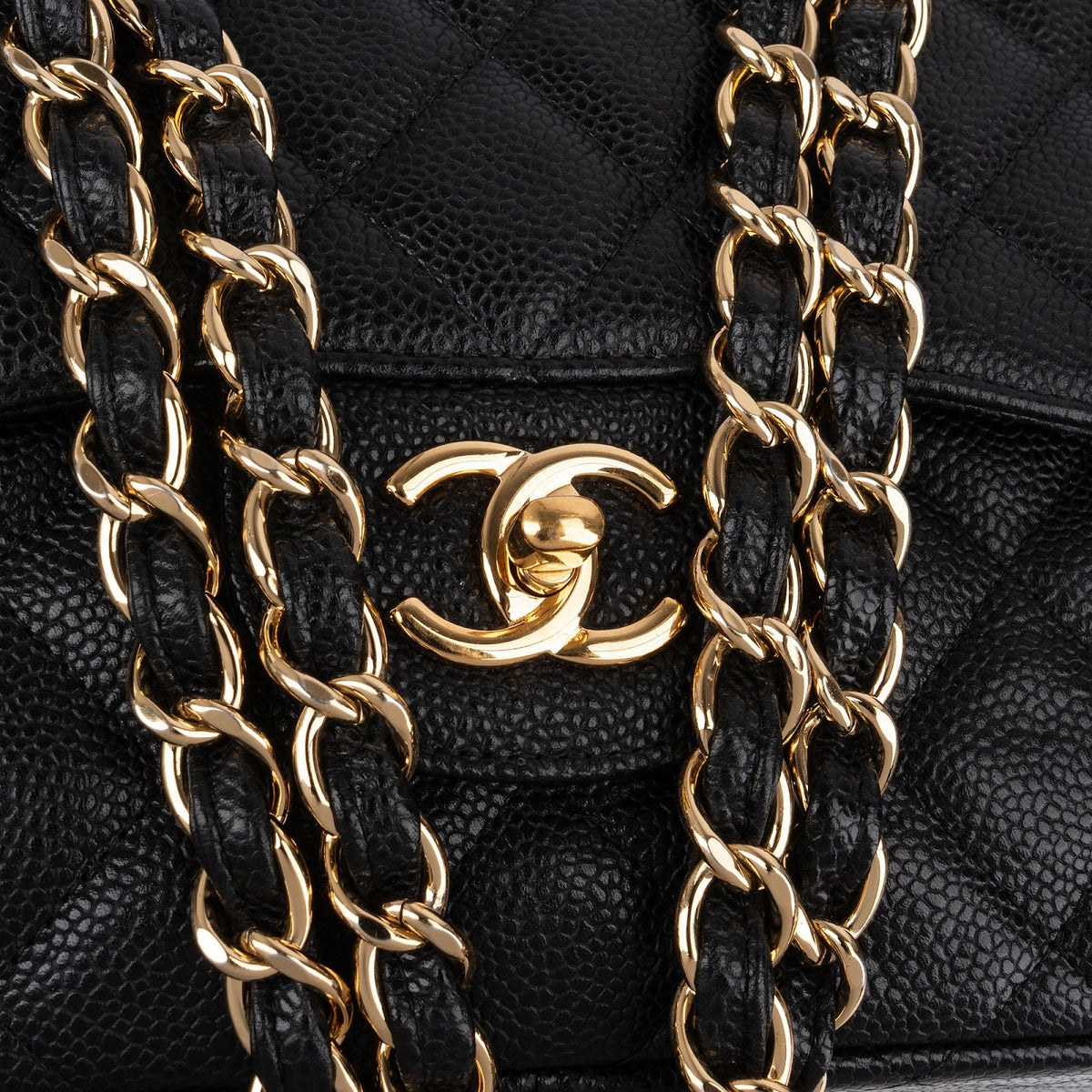 Chanel Caviar Leder Jumbo Double Flap Umhängetasche, Bild 9 von 15
